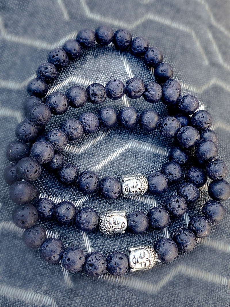 Lava Stone Stretch Bracelet